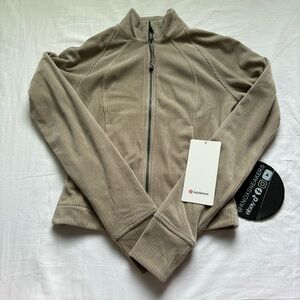 Lululemon Scuba Track Jacket *Velvet Cord RVSN Tan Cream Women’s 2